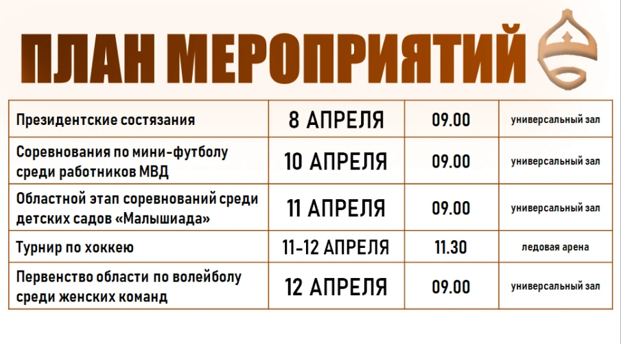 План мероприятий